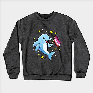 Lesbian Sweatshirts - Lesbian Dolphin Lesbian Pride Sweatshirt TP1503