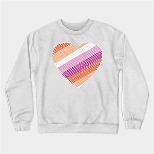 Lesbian Sweatshirts - Lesbian Flag Heart Sweatshirt TP1503