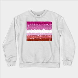 Lesbian Sweatshirts - Lesbian Flag Crosshatch Design Sweatshirt TP1503