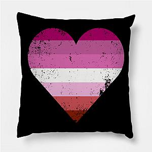 Lesbian Pillows - Lesbian Pride Heart Flag Pillow TP1503