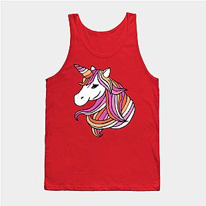 Lesbian Tank Tops - Lesbian Flag Unicorn Tank Top TP1503