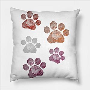 Lesbian Pillows - Subtle Floral Paw Prints Flag Pillow TP1503