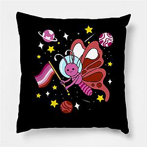 Lesbian Pillows - Lesbian Butterfly In Space Lesbian Pride Pillow TP1503