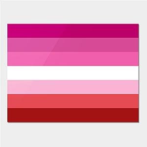 Lesbian Posters - Pink Lesbian Flag Poster TP1503