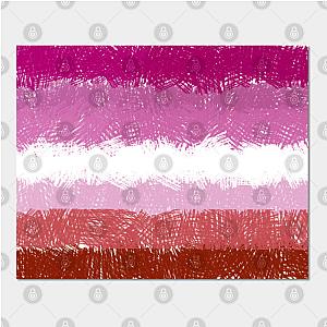 Lesbian Posters - Lesbian Flag Crosshatch Design Poster TP1503