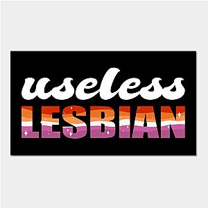 Lesbian Posters - Useless Lesbian Gay Pride Lesbian Flag LGBT Poster TP1503