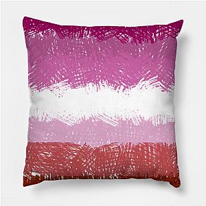 Lesbian Pillows - Lesbian Flag Crosshatch Design Pillow TP1503