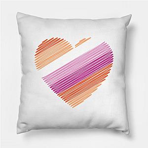 Lesbian Pillows - Lesbian Flag Heart Pillow TP1503