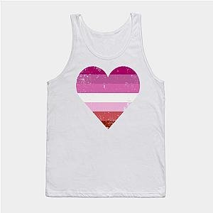 Lesbian Tank Tops - Lesbian Pride Heart Flag Tank Top TP1503