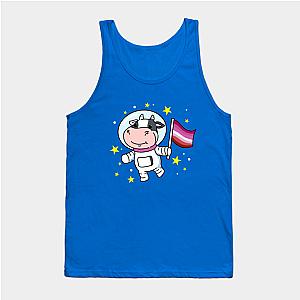 Lesbian Tank Tops - Lesbian Cow In Space Lesbian Tank Top TP1503