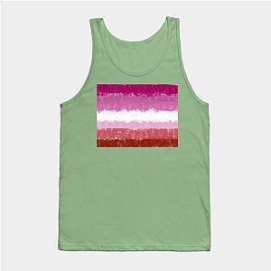 Lesbian Tank Tops - Lesbian Flag Crosshatch Design Tank Top TP1503