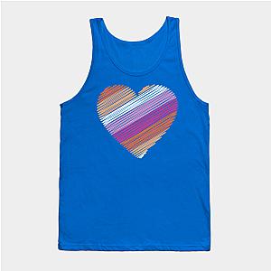 Lesbian Tank Tops - Lesbian Flag Heart Tank Top TP1503