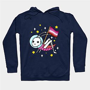 Lesbian Hoodies - Lesbian Grasshopper In Space Lesbian Pride Hoodie TP1503