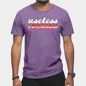 Lesbian T-Shirts - Useless Lesbian Gay Pride Lesbian Flag LGBT T-Shirt TP1503