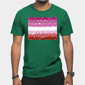 Lesbian T-Shirts - Lesbian Swirls Flag Design T-Shirt TP1503