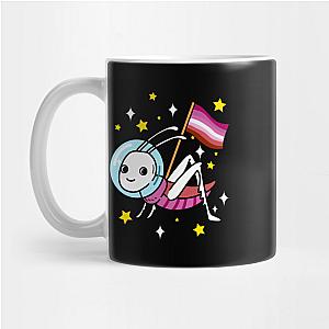 Lesbian Mugs- Lesbian Grasshopper In Space Lesbian Pride Mug TP1503