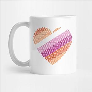 Lesbian Mugs- Lesbian Flag Heart Mug TP1503