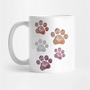 Lesbian Mugs- Subtle Floral Paw Prints Flag Mug TP1503