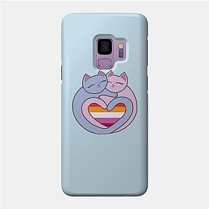 Lesbian Cases - Lesbian Flag Heart Cats Kawaii Phone Case TP1503