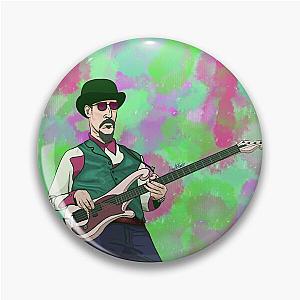 Les Claypool Colourful Background Pin