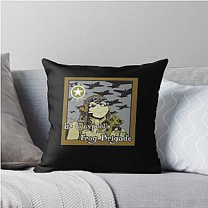 Les Claypool The Frog Brigade Live Frogs Set Throw Pillow