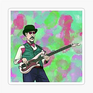 Les Claypool Colourful Background Sticker