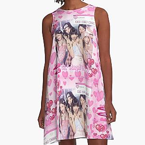 LE SSERAFIM AESTHETIC OT5 PINK A-Line Dress