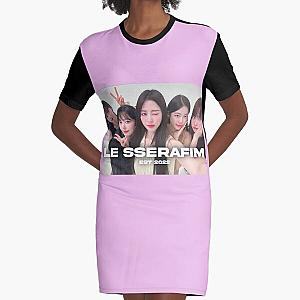 LE SSERAFIM group sticker  Graphic T-Shirt Dress