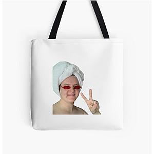 Lewis Capaldi Towel and Sunglasses Meme All Over Print Tote Bag RB1306