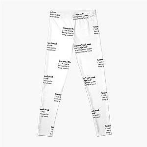 Lewis Capaldi Aesthetic Quote Lyrics Leggings RB1306