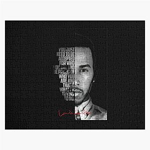 Black and white Lewis Hamilton motivational quote. Jigsaw Puzzle