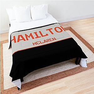 Lewis Hamilton first win license plate black Comforter