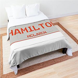 Lewis Hamilton first win license plate white Comforter