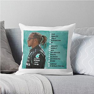 Lewis Hamilton 44 Throw Pillow