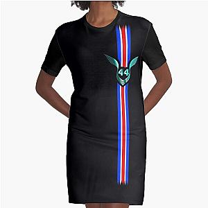 Lewis Hamilton 44 Uk Stripes Graphic T-Shirt Dress