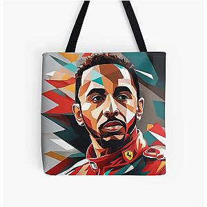 Lewis Hamilton Ferrari Style Overhauls Abstract Artwork All Over Print Tote Bag