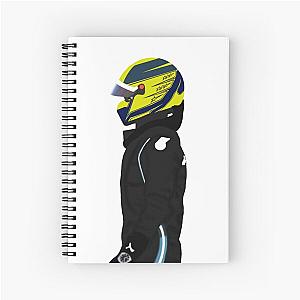 Lewis Hamilton in race suit Spiral Notebook