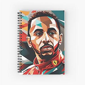 Lewis Hamilton Ferrari Style Overhauls Abstract Artwork Spiral Notebook