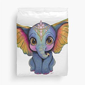 Jonathan the baby Elephant by Lexa Duvet Cover