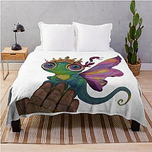 Edgar the Chameleon Fairy Prince by Lexa Throw Blanket