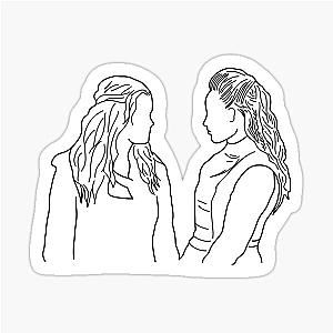 Clarke and Lexa sticker