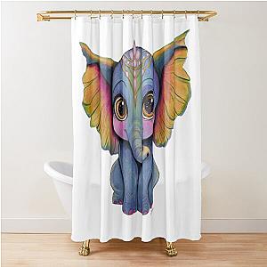 Janathan the Baby Elephant by Lexa Shower Curtain