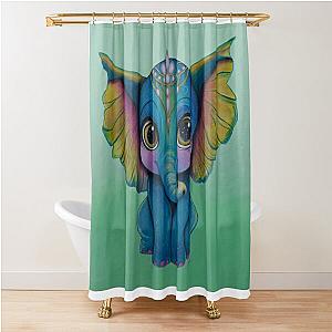 Jonathan the Baby Elephant by Lexa Shower Curtain