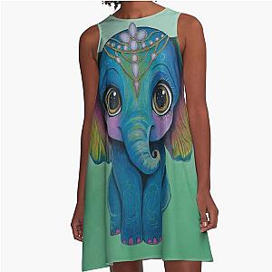 Janathan the Elephant by Lexa A-Line Dress