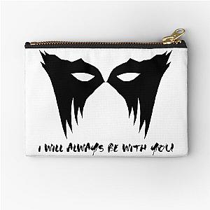 I Will Always Be With You Black Zipper Pouch
