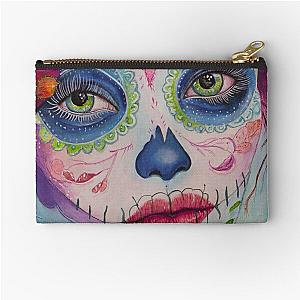 Sweet Candy the Sugar Skull by Lexa Zipper Pouch