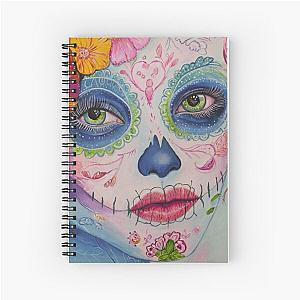 Sweet Candy Sugar Skull by Lexa Spiral Notebook