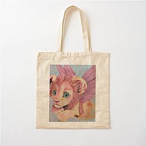 Peppermint Fairy Lion Cub Lexa Cotton Tote Bag