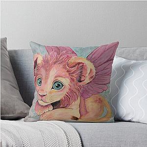 Peppermint Fairy Lion Cub by Lexa Throw Pillow