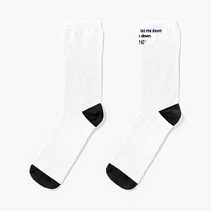 If you're gonna let me down, let me down slow "Slow" by Liam Payne digital line lettering Socks